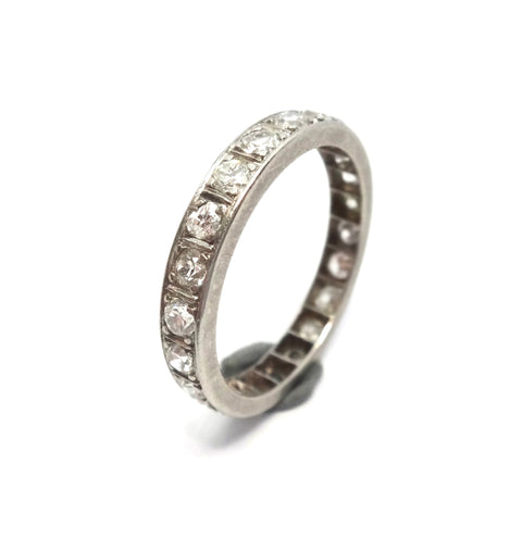 ART DECO Platinum & Diamond Full Eternity Ring c.1920 - VAL $6,500