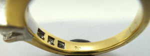 18CT Yellow GOLD & Princess Cut DIAMOND Ring TDW 1.00 Carat
