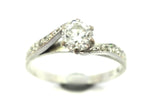 18CT White GOLD & Brilliant Cut DIAMOND Ring, GIA, VAL $4,400