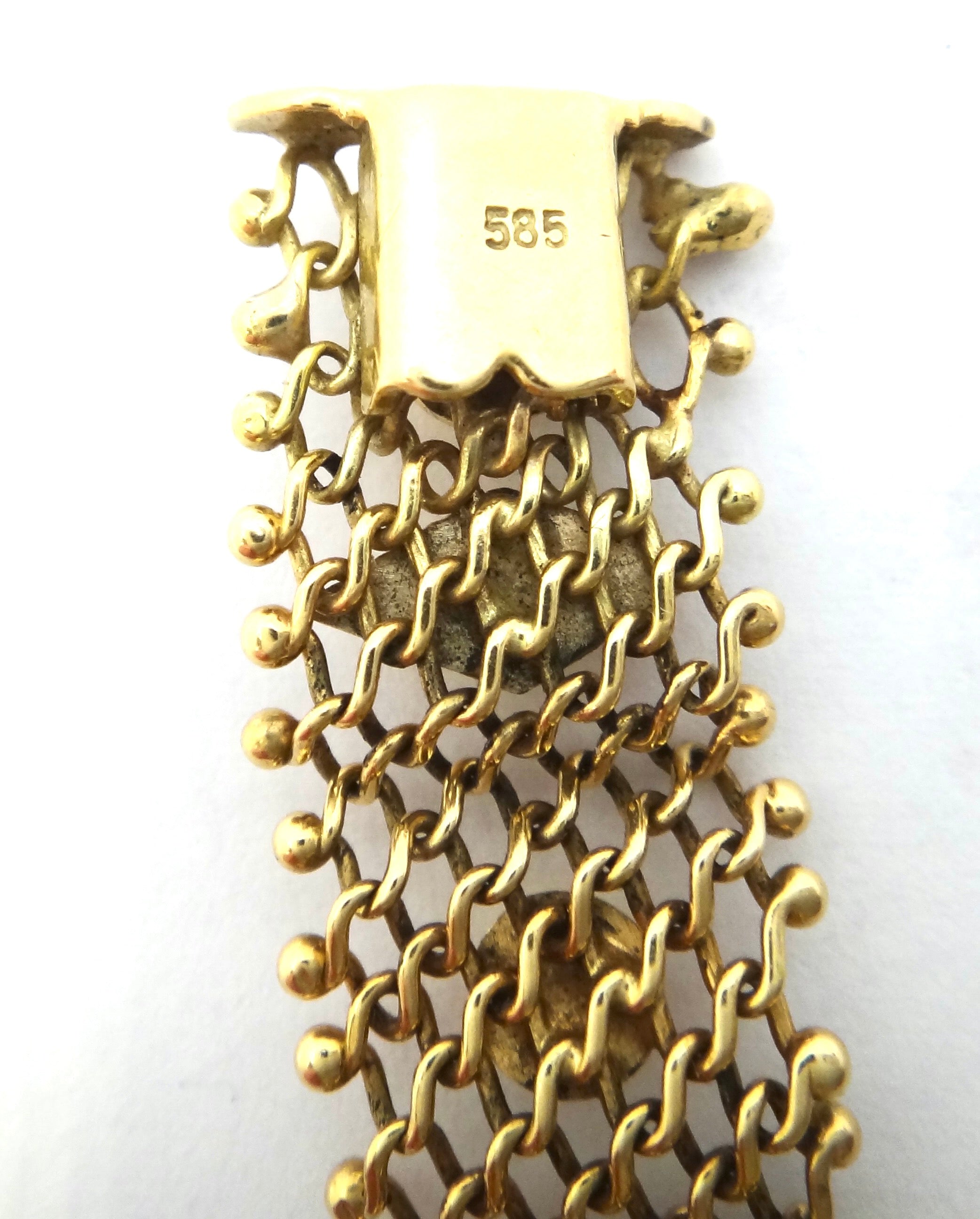 14ct Yellow GOLD Decorative Mesh Bracelet