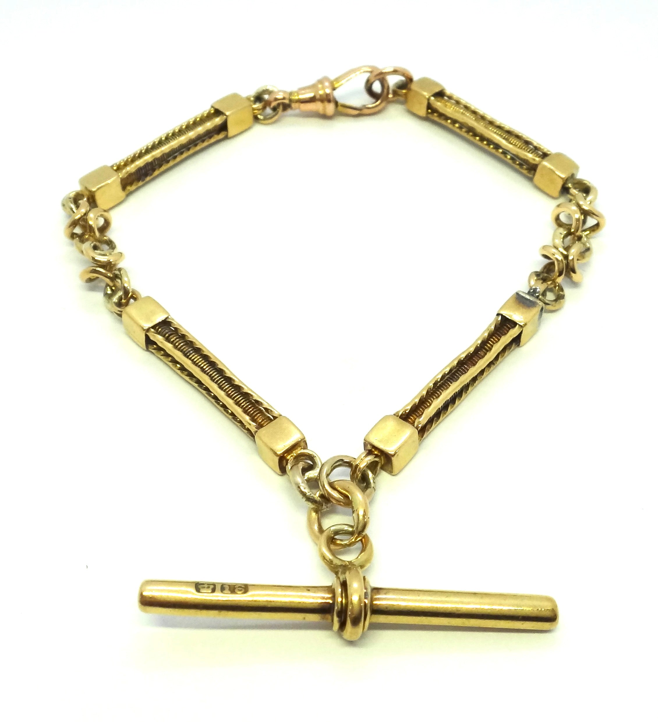 Mahi Antique Gold Plated Jay Mata Di and Trishul Bracelet Kada for Men