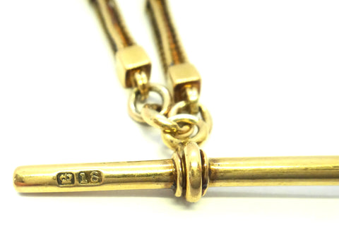 ANTIQUE 18ct Yellow GOLD Albert Chain Bracelet with T-Bar