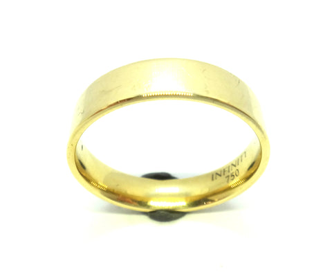 Mens 18ct Yellow GOLD Wedding Band Ring