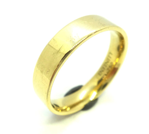 Mens 18ct Yellow GOLD Wedding Band Ring