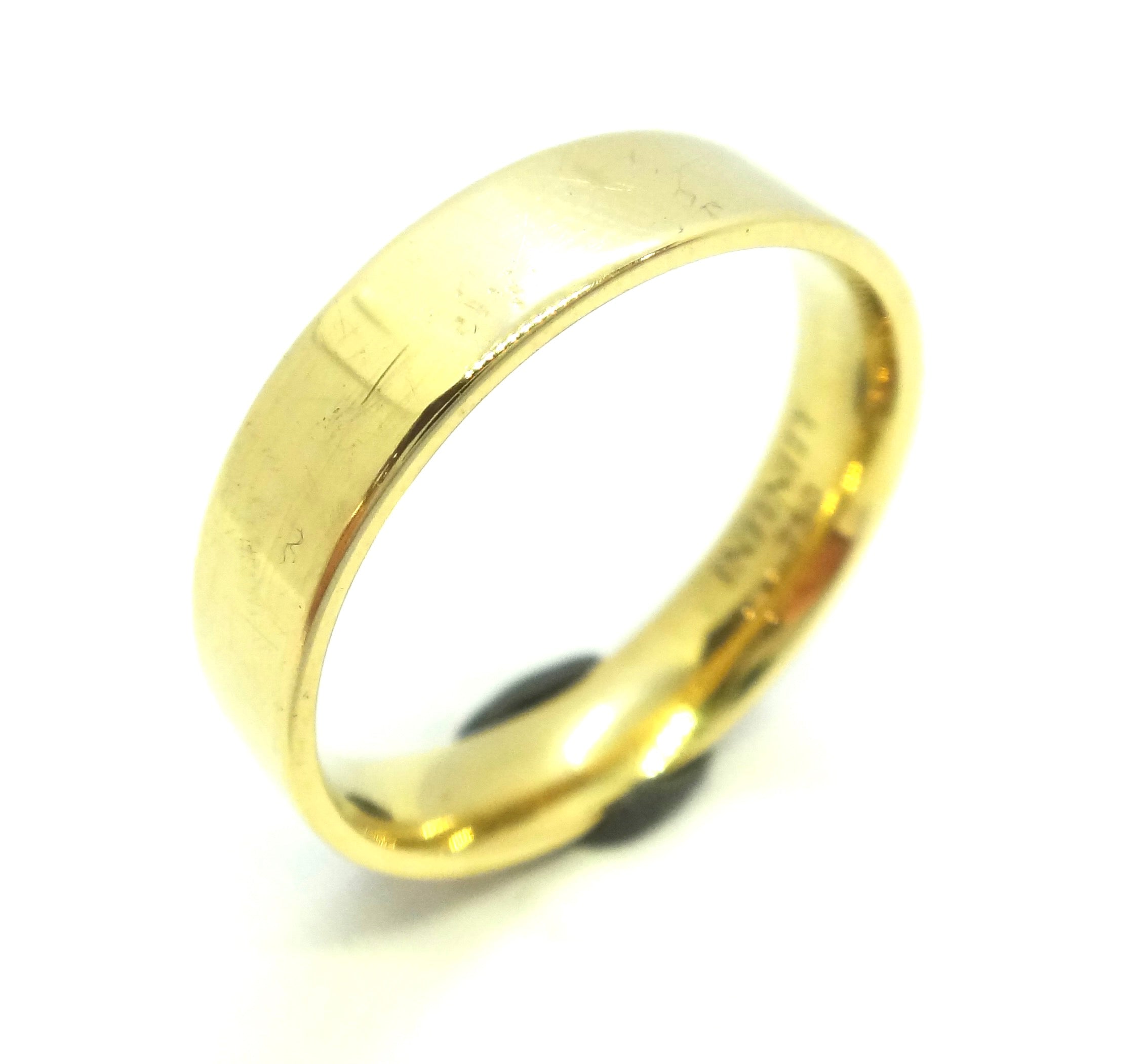 Mens 18ct Yellow GOLD Wedding Band Ring