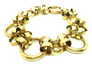 Heavy 9ct Yellow GOLD Belcher Link Style Bracelet