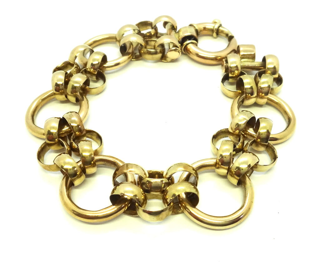 Heavy 9ct Yellow GOLD Belcher Link Style Bracelet