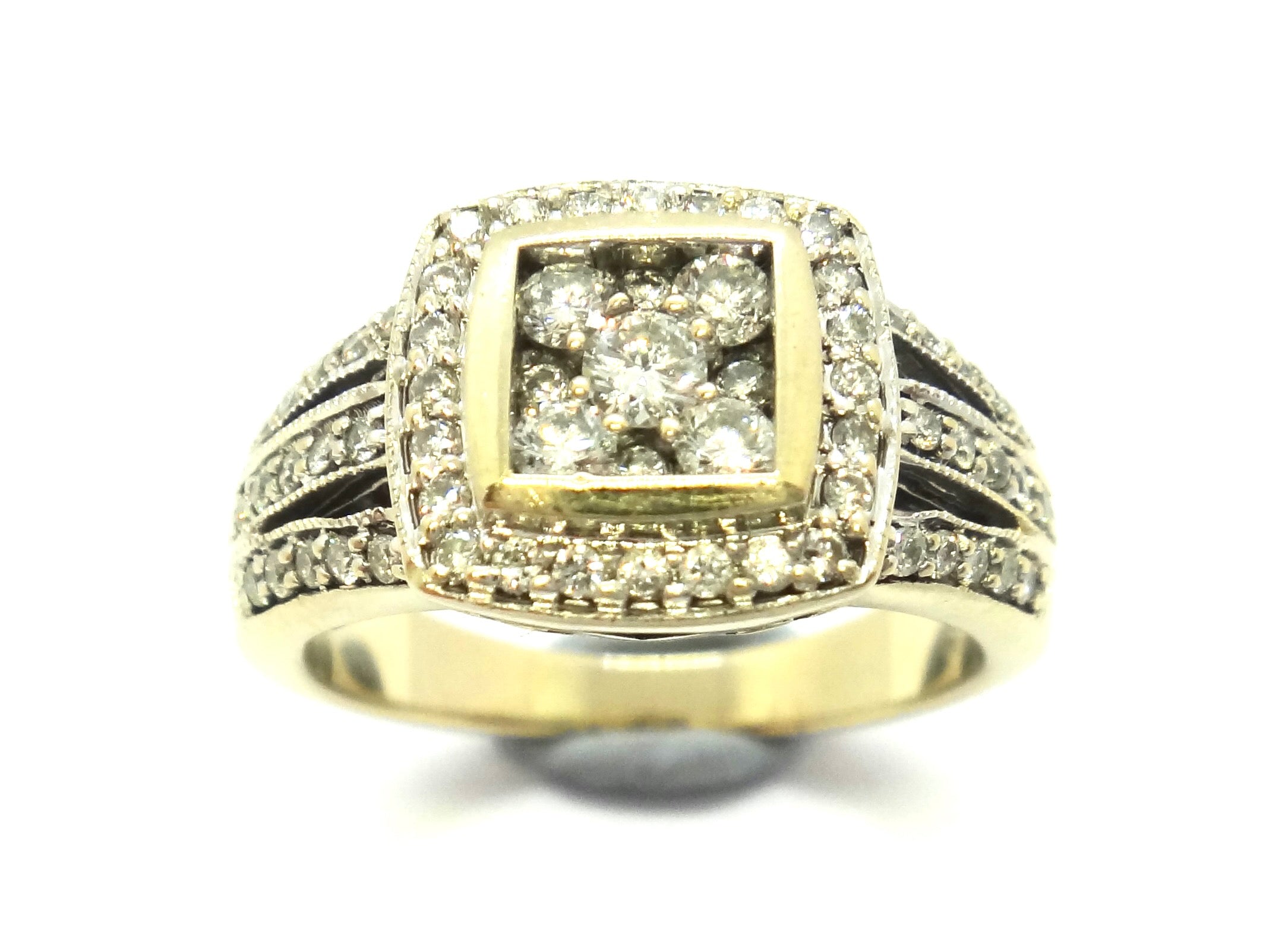 18CT Yellow GOLD & Multi RBC Diamond Ring, VAL $3,875