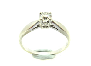 9CT White GOLD & RBC Diamond Solitaire Ring