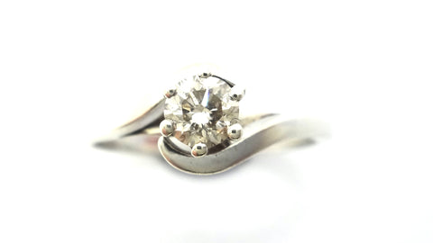 9ct White GOLD & 0.25 Carat Diamond Ring