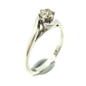 9ct White GOLD & 0.25 Carat Diamond Ring