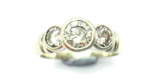 Platinum, 3 Stone Diamond Ring, VAL $5,270