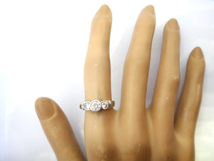 Platinum, 3 Stone Diamond Ring, VAL $5,270