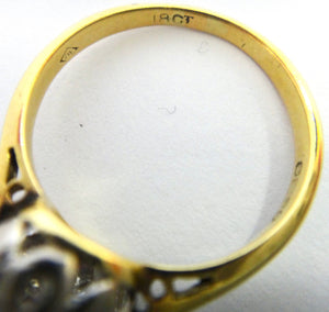 18CT Yellow Gold, Diamond & Pale Amethyst Ring