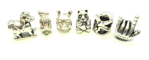 Set of 6 Sterling Silver CHAMILIA Charms