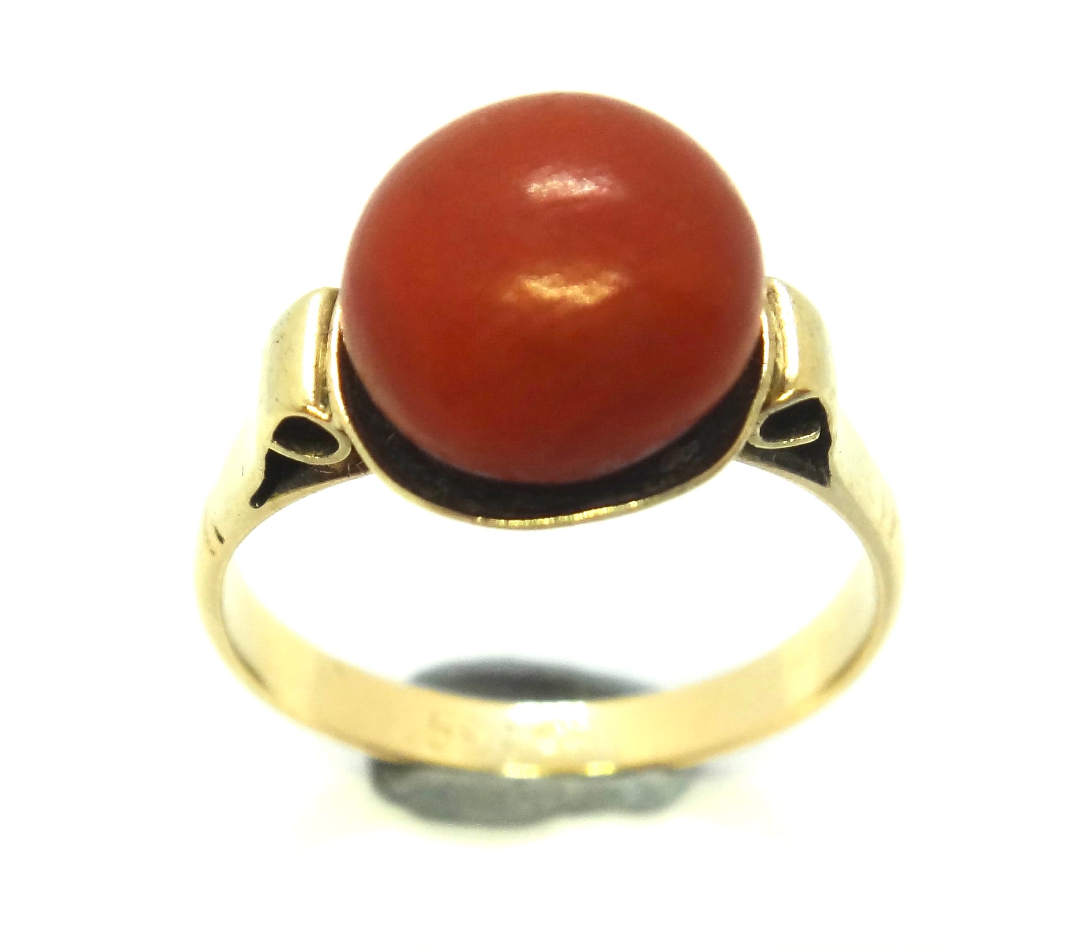 White gold coral deals ring