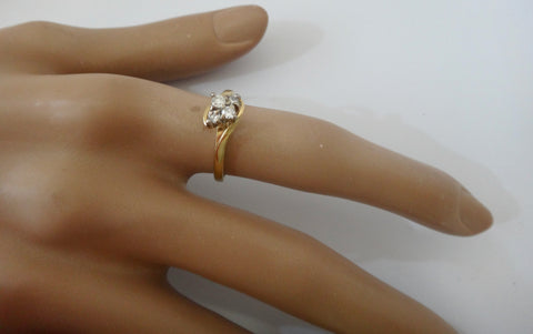 18CT Yellow GOLD & 4 Stone Diamond Ring