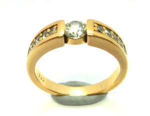 Handmade 18ct ROSE Gold & Brilliant Cut Diamond Ring