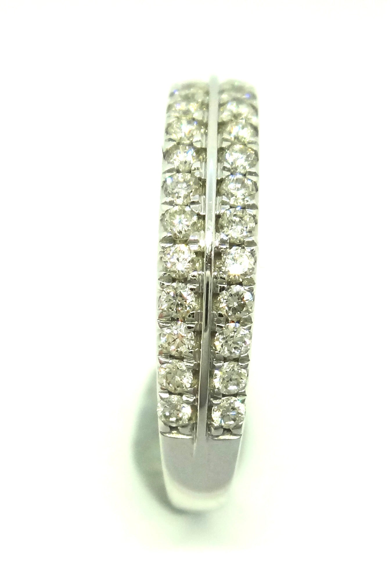 Double Row 18ct White Gold & DIAMOND Band Ring