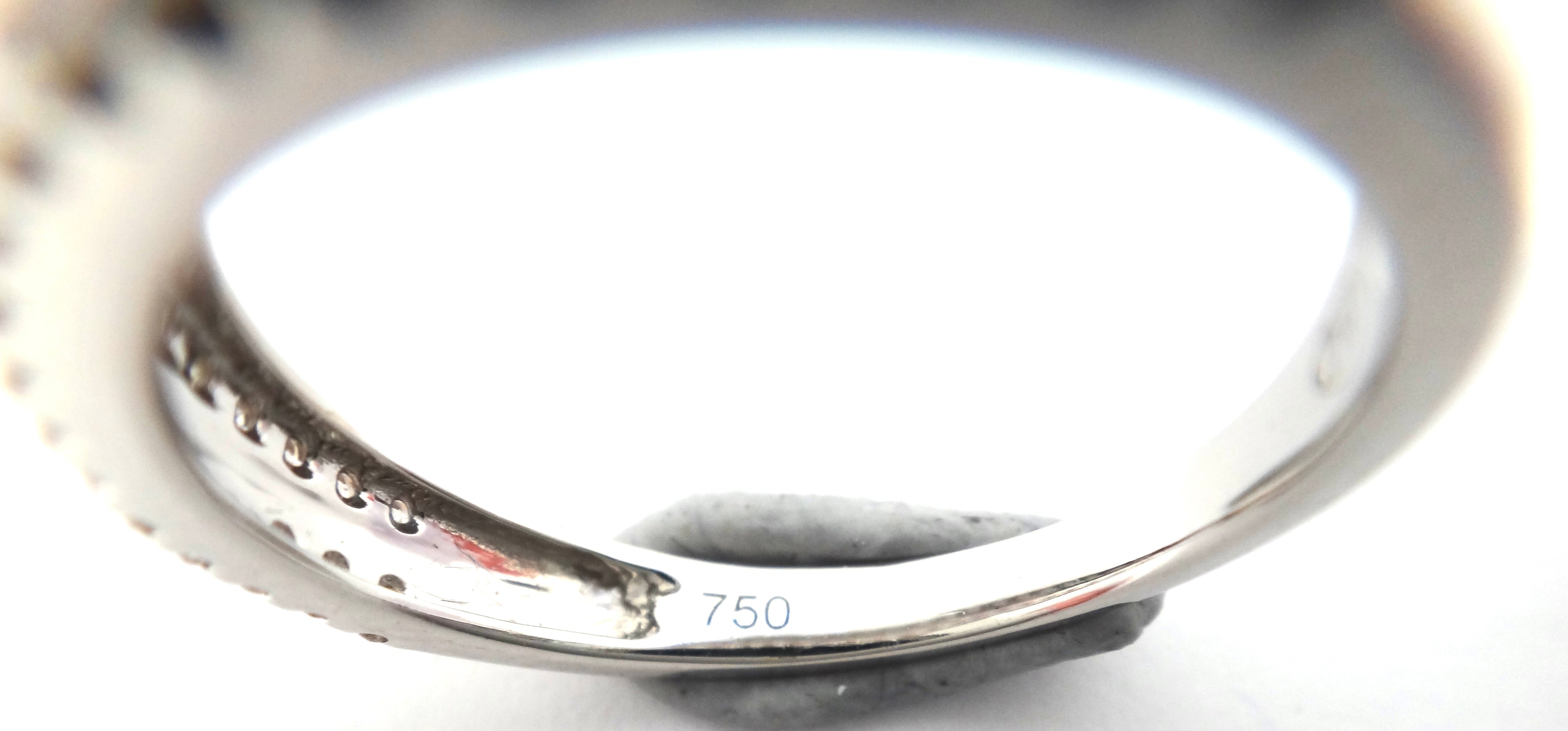 Double Row 18ct White Gold & DIAMOND Band Ring
