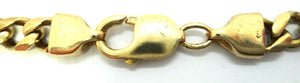 Mens 9ct Yellow GOLD Figaro Link Bracelet