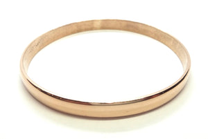Solid 9ct ROSE Gold Half Rounded Bangle