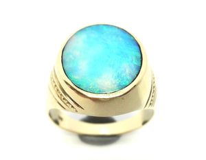 14ct Yellow Gold & Solid OPAL Ring VAL $6,750