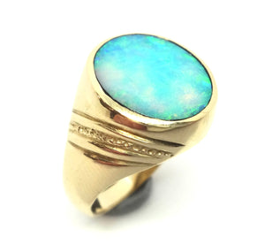 14ct Yellow Gold & Solid OPAL Ring VAL $6,750
