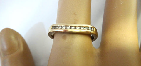 9CT GOLD & Channel Set DIAMOND Ring