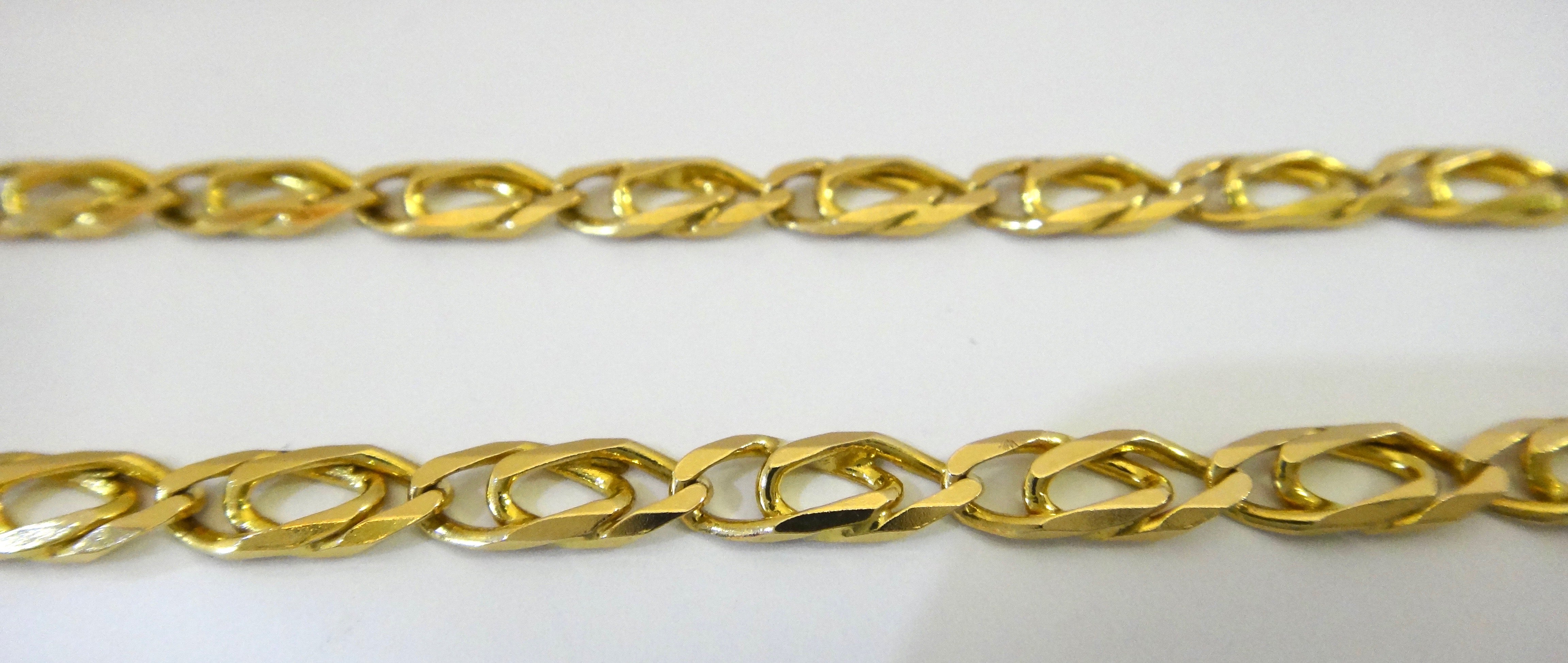 14CT Yellow GOLD Curb Link Style Necklace