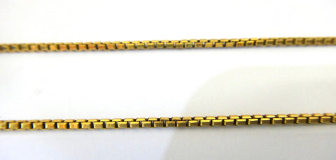 18CT Yellow GOLD Box Link Chain Necklace