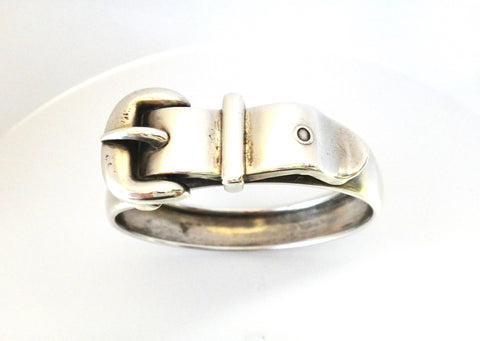 SILVER Belt Buckle Bangle