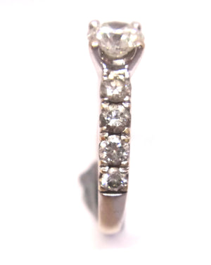 18CT White GOLD & Multi Brilliant Cut DIAMOND Ring VAL $6,050