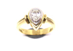 18CT GOLD & Pear Shaped Diamond Ring VAL $3,900