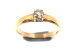 14CT Yellow GOLD & Diamond Solitaire Ring