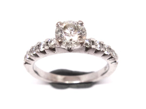 18CT White GOLD, & Brilliant Cut DIAMOND Ring VAL $6,850