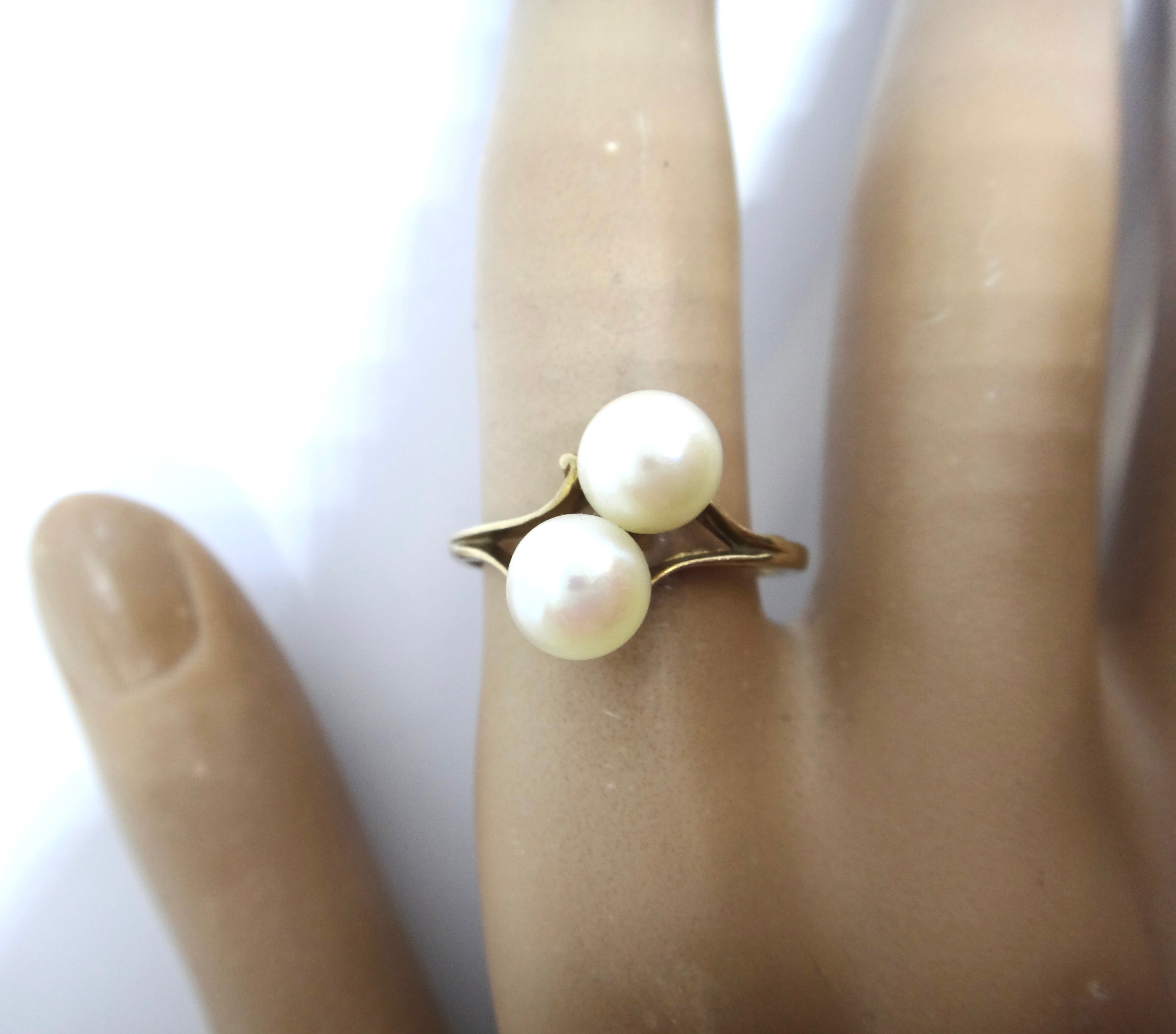 9CT Yellow GOLD & Pearl Ring