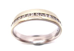 9CT White GOLD & Channel Set Diamond Band Ring