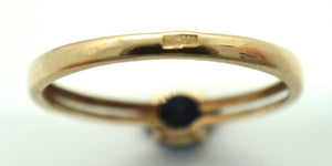 14CT Rose GOLD, Topaz & Diamond Ring