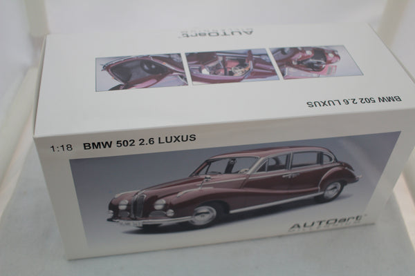 ミニカー autoart BMW 502 2.6 LUXUS AUTOart Millennium 1/18 BMW 502 LUXUS 2.6 Blue Metallic 1958
