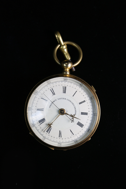 ANTIQUE 18 Ct. Gold Chronograph Pocket Watch c.1880